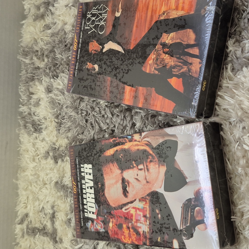 Sealed VHS Diamonds are Forever &For Your Eyes Only Tapes